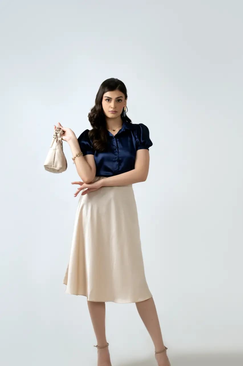 Ivory Midi Skirt